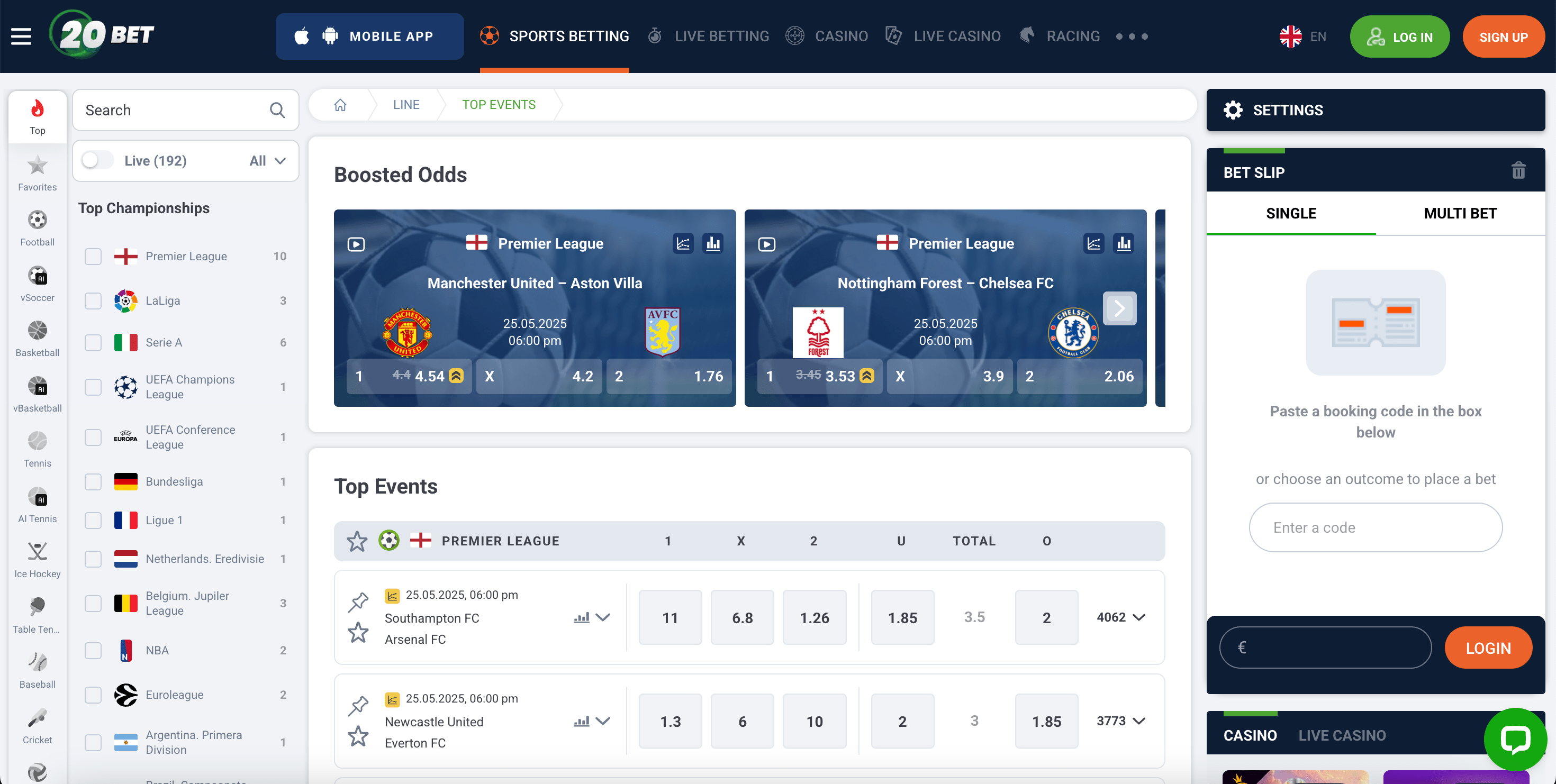 20bet betting
