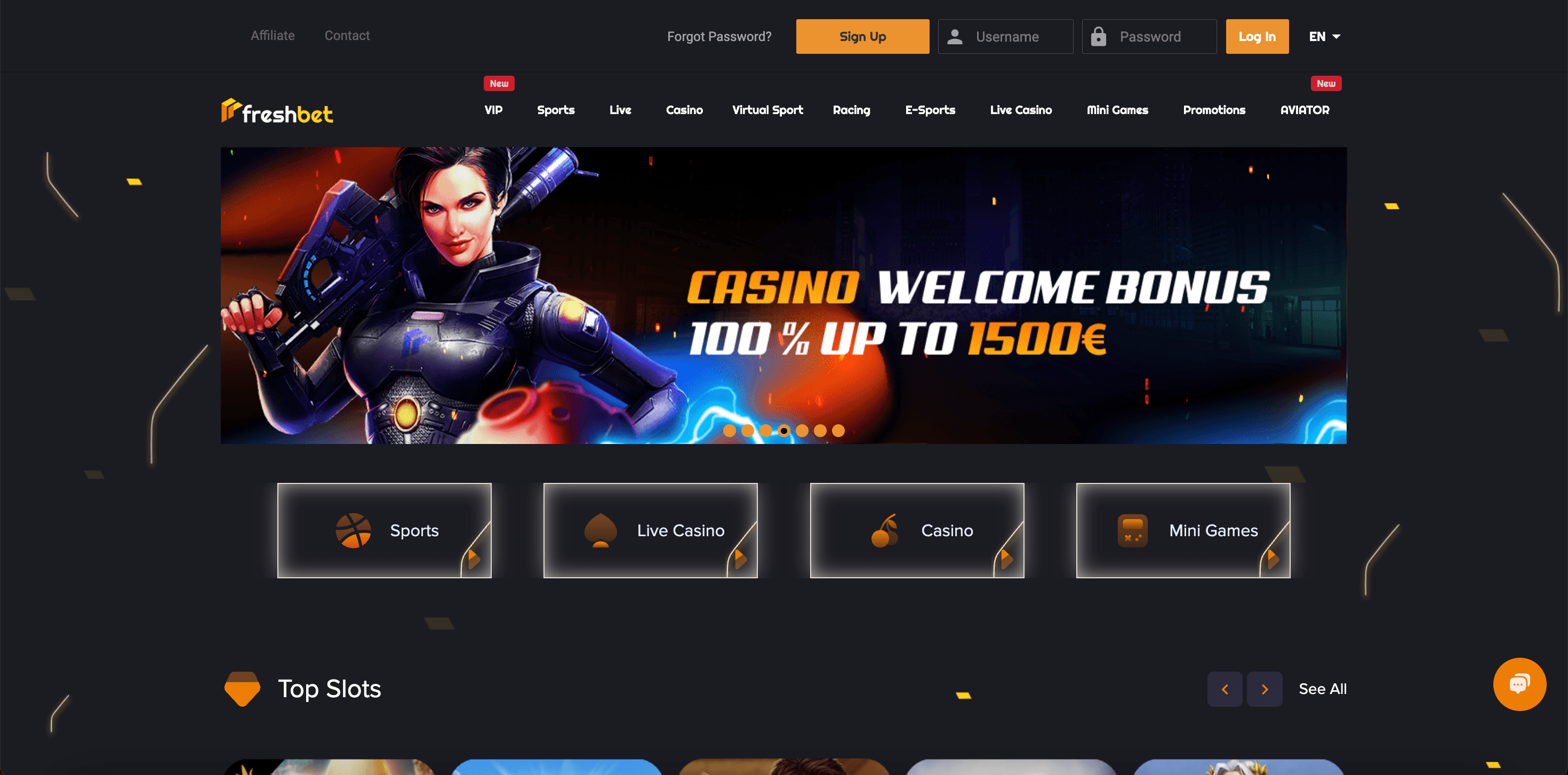 freshbet main page