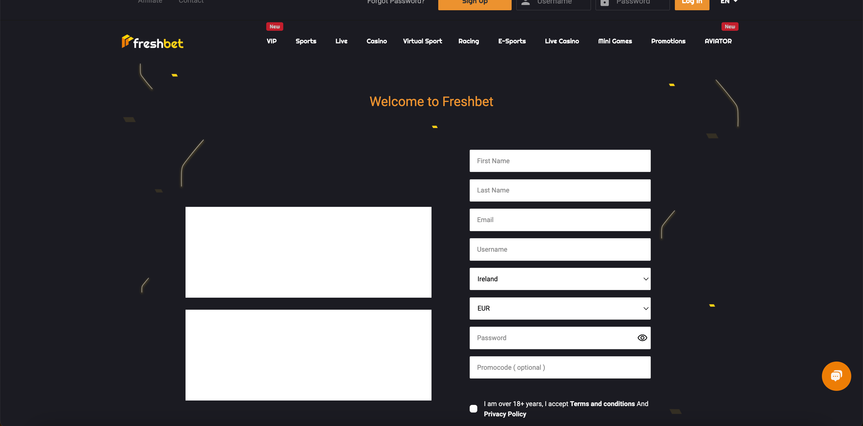 freshbet register
