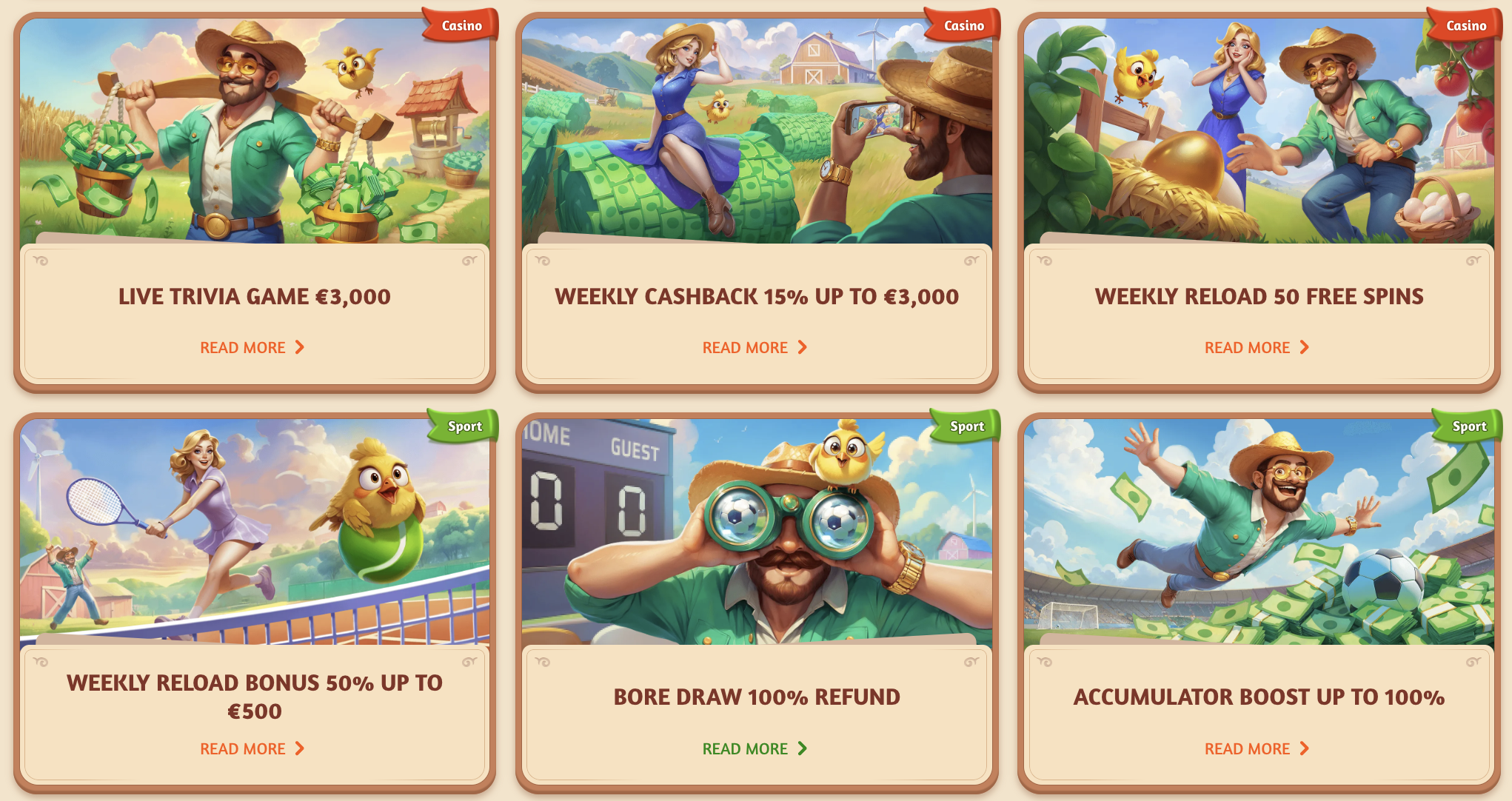 Bonuses at BillyBets Banner