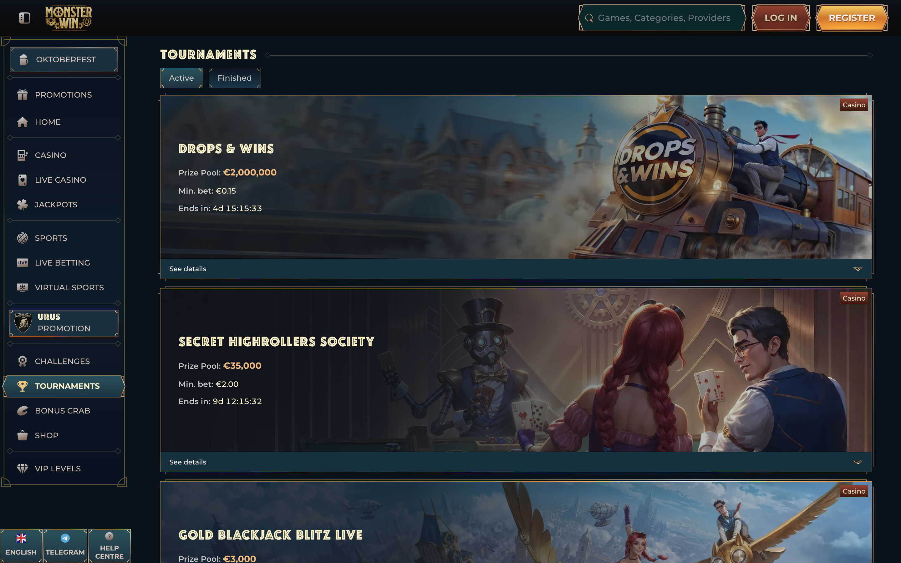 Monsterwin Tornaments Banner