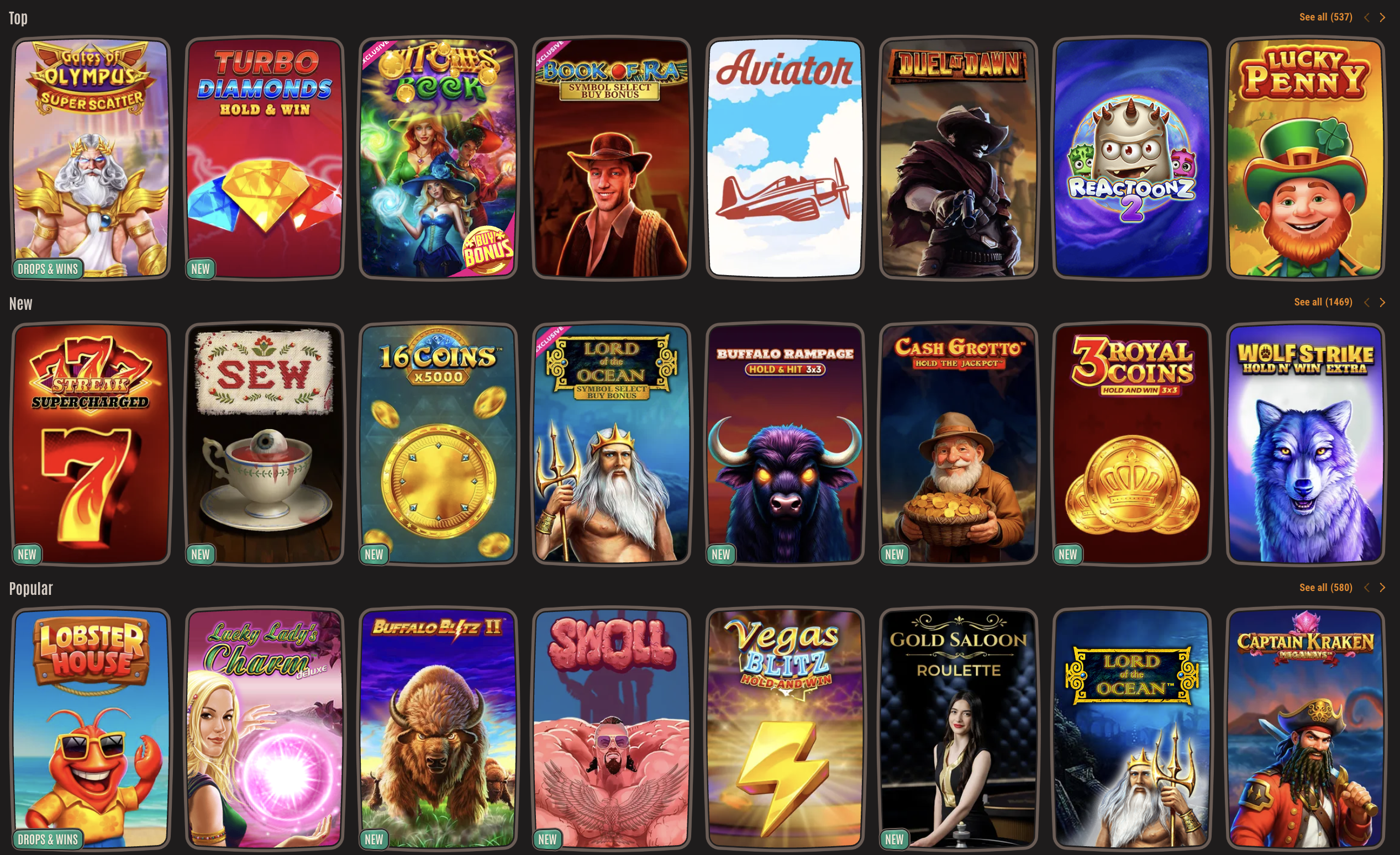 Neon54 Online Casino Games Banner